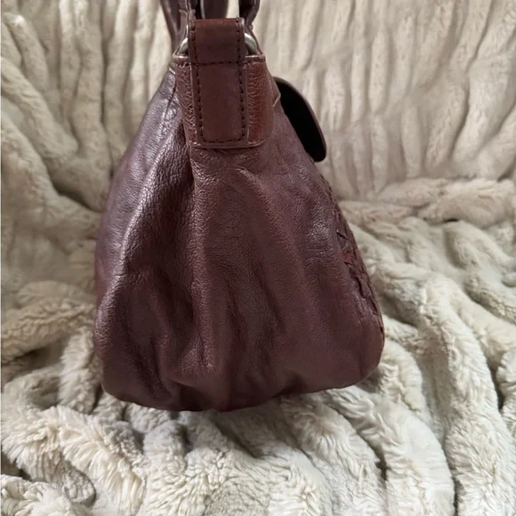 Liebeskind Berlin Brown Leather Satchel Bag Braided Straps - Picture 5 of 12